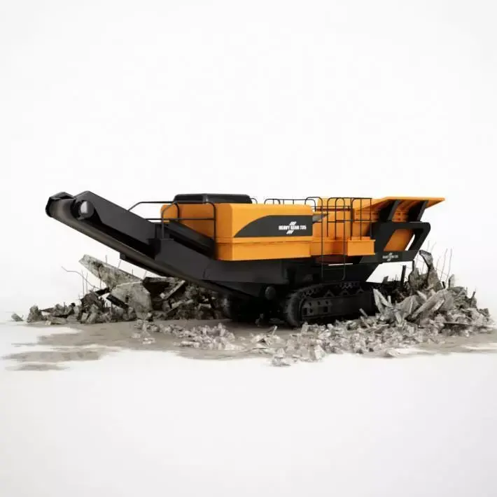 Truck  3 D Model With Conveyor Belt Shredder 3D model