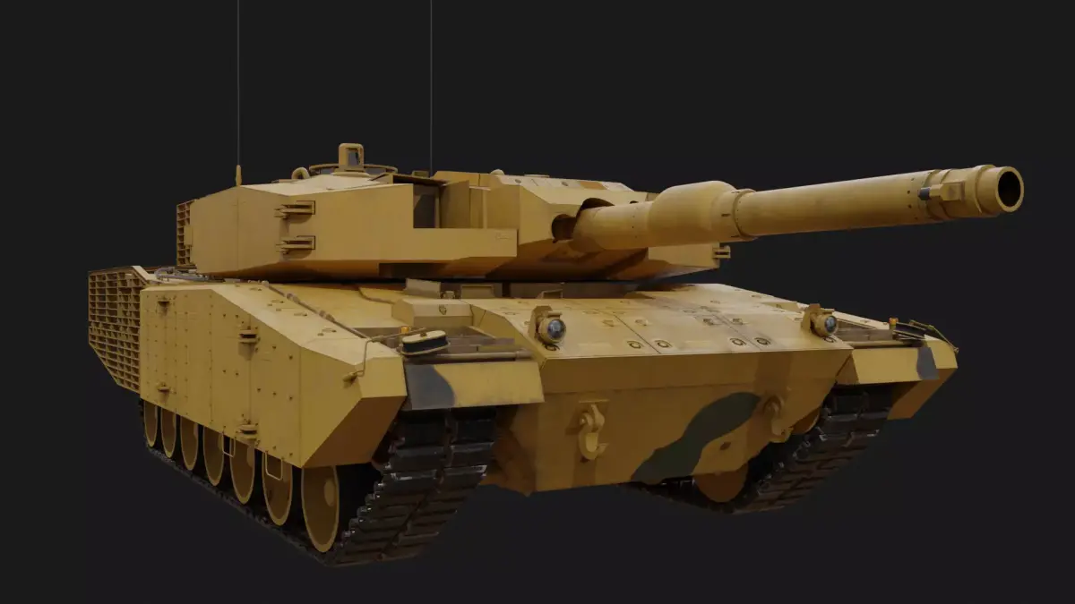 Leopard 2a4-t1 Low-poly 3D model