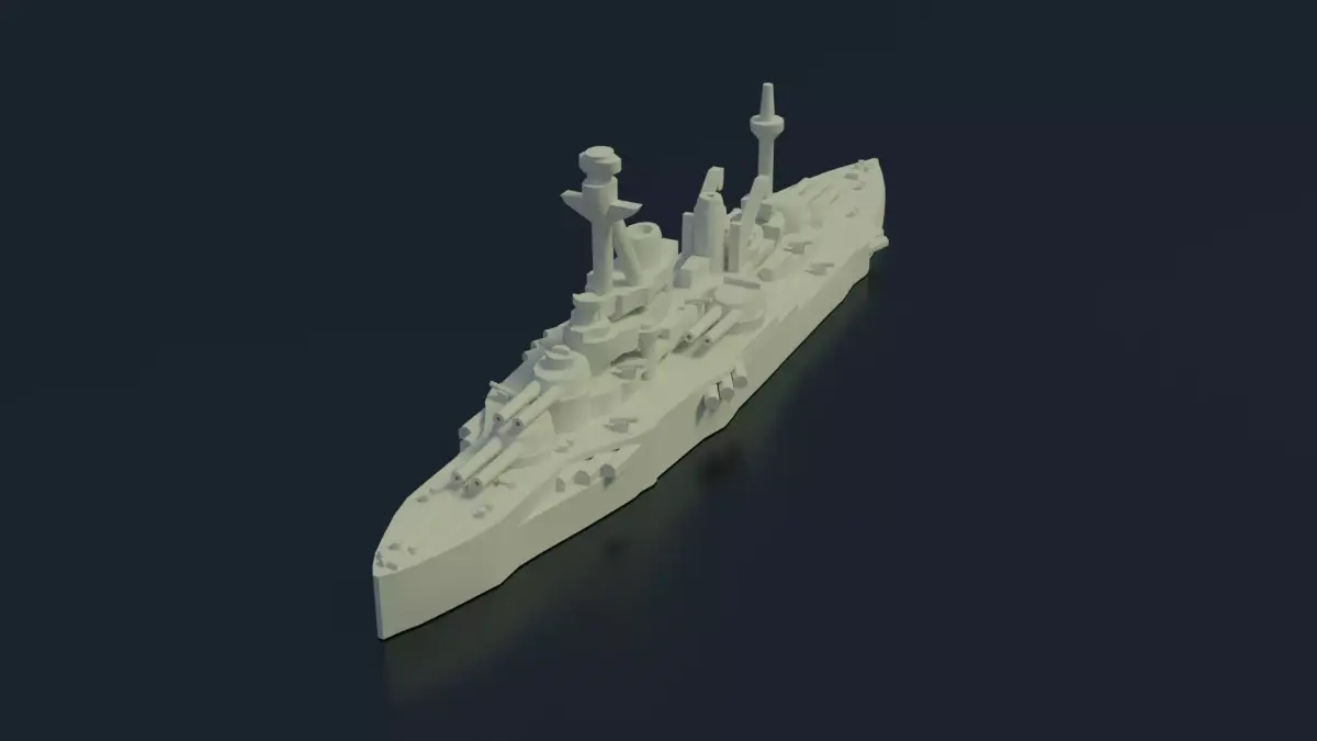 Battleship Coubert 1913 3D print model