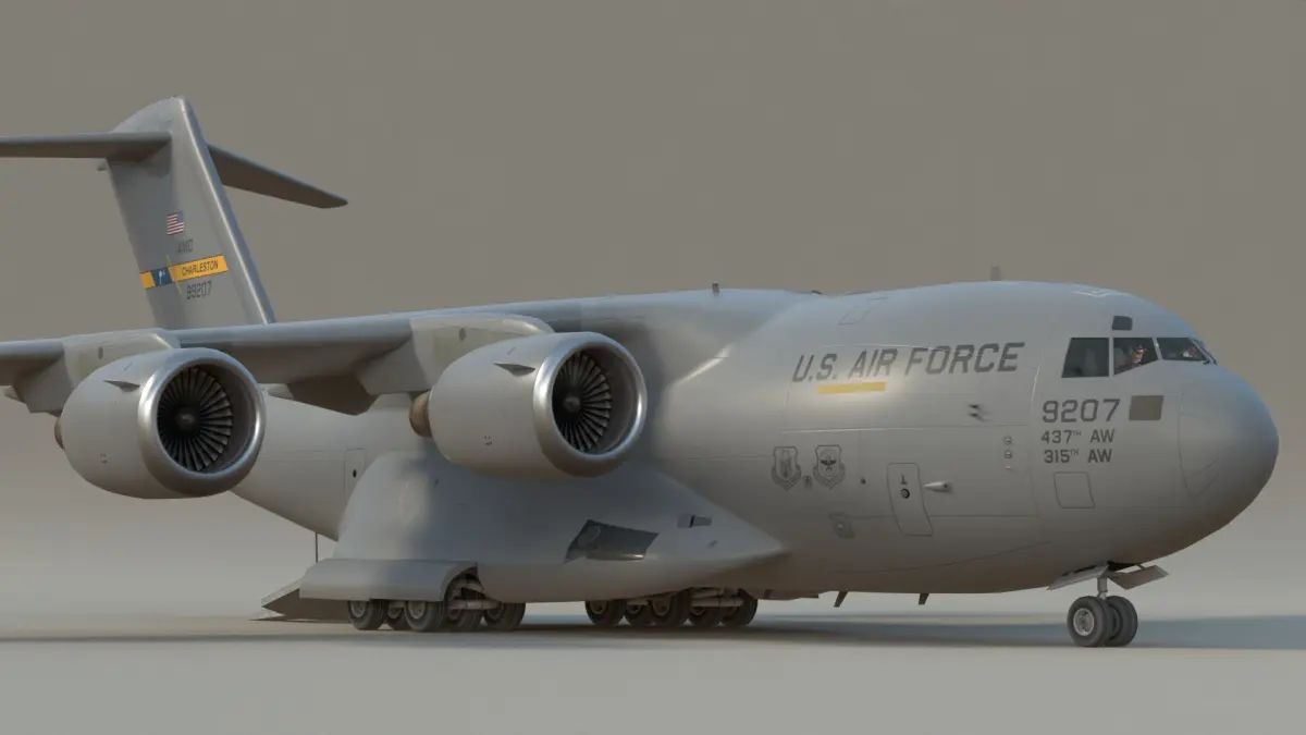 USAF Boeing C17 SC 3D model