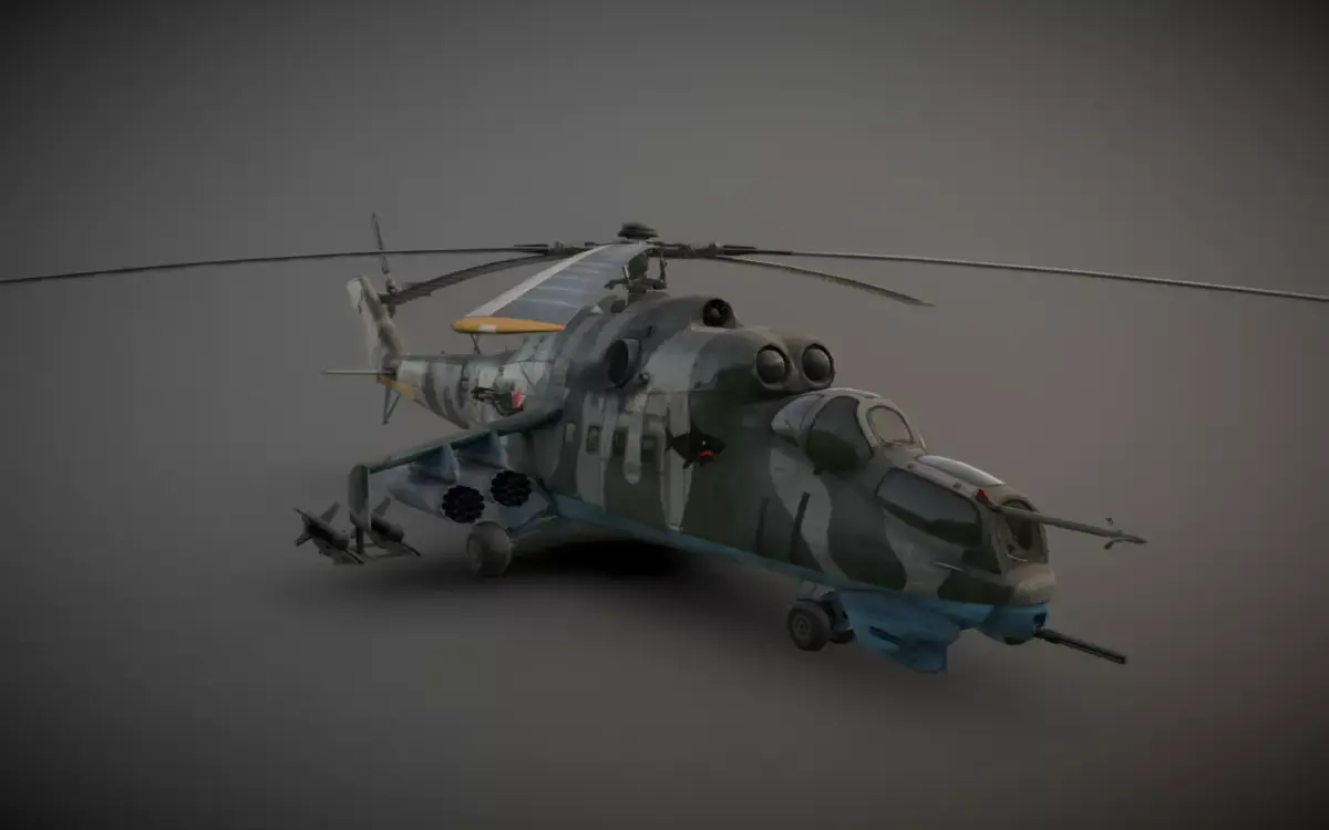 Russian Attack Helicopter MI-24 3D model