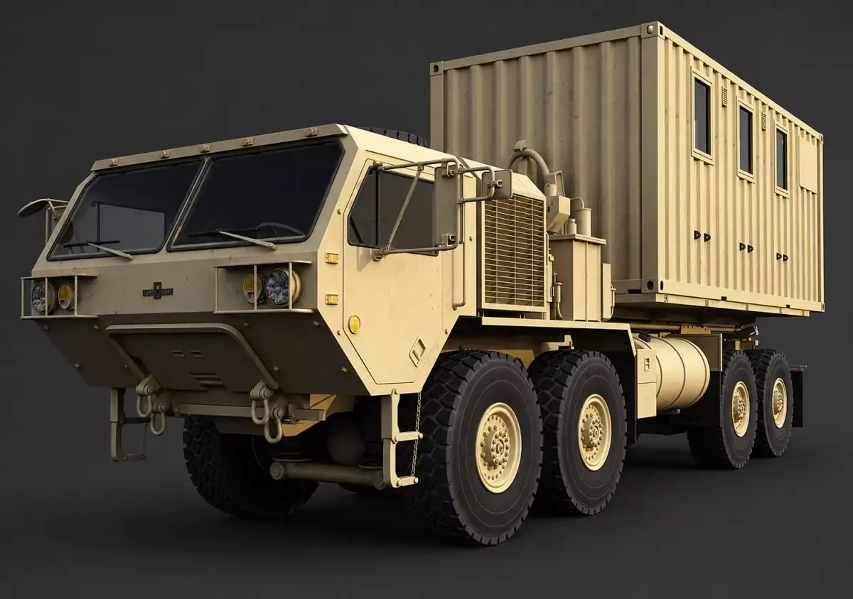US Army M1120 HEMTT Load Handing System Truck Low-poly 3D model