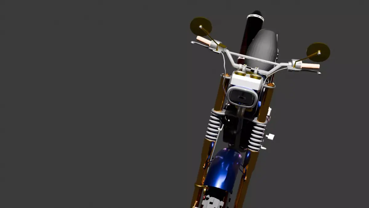 Off Road Dirt Bike 3D Model  Detailed Motorcycle 3D model