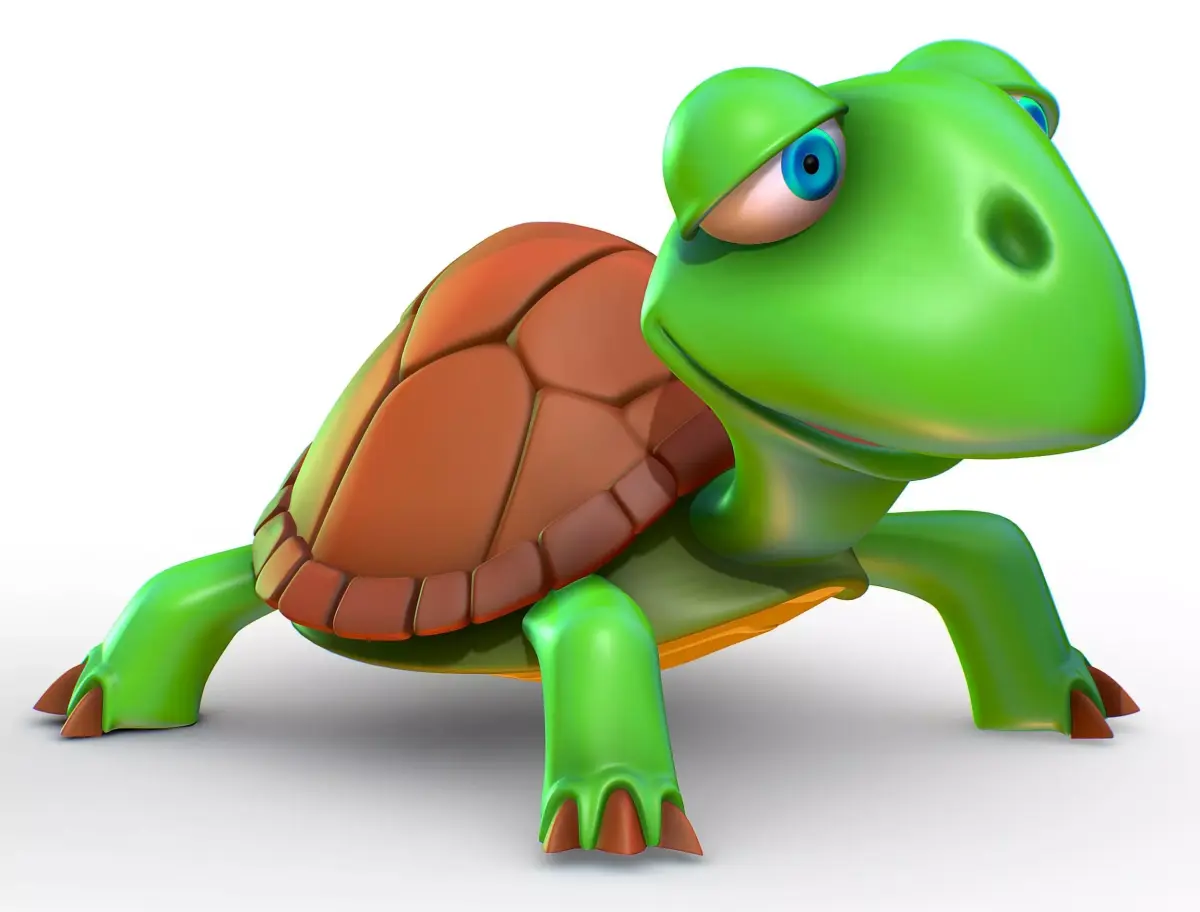 Hi-Poly Subdivision 3D Model Turtle Cartoon Low-poly 3D model