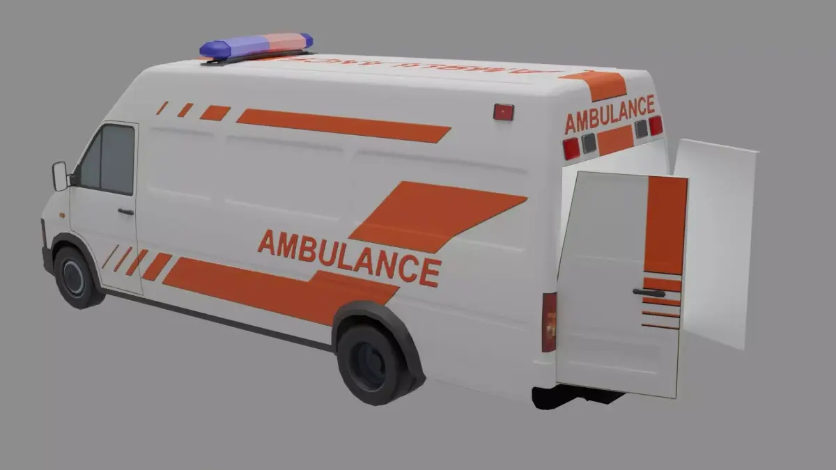 AMBULANCE  Low-poly 3D model