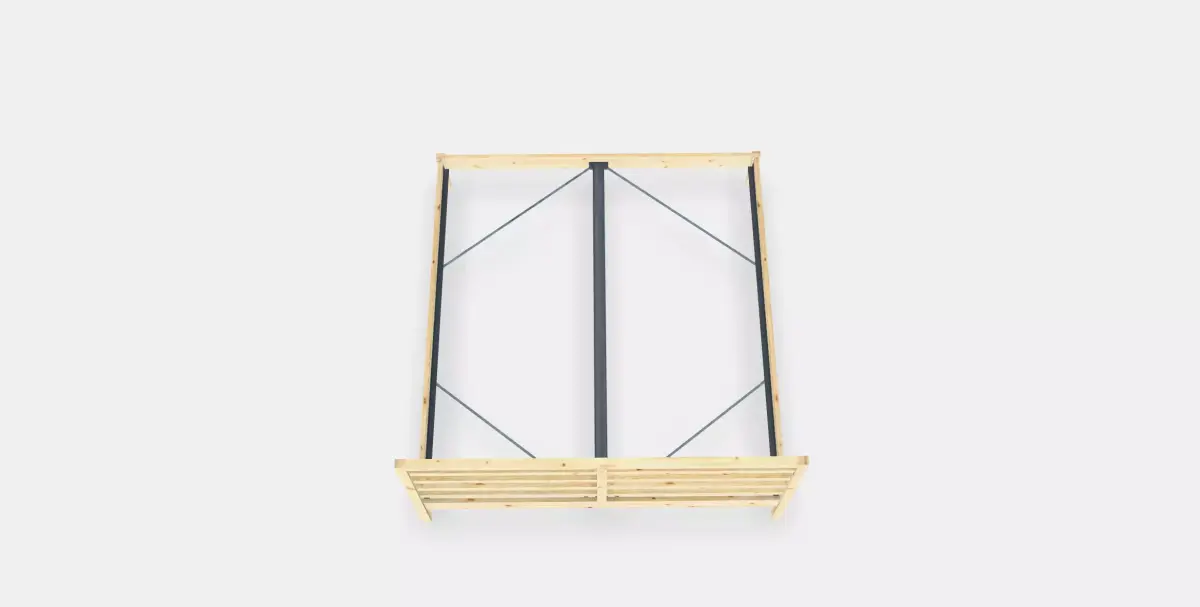 TARVA Bed frame Low-poly 3D model