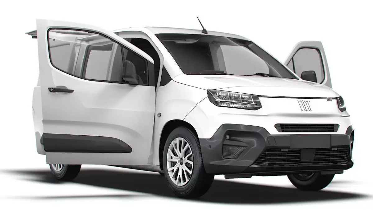 Fiat E Doblo SWB Van Tailgate HQ Interior 2024 3D model