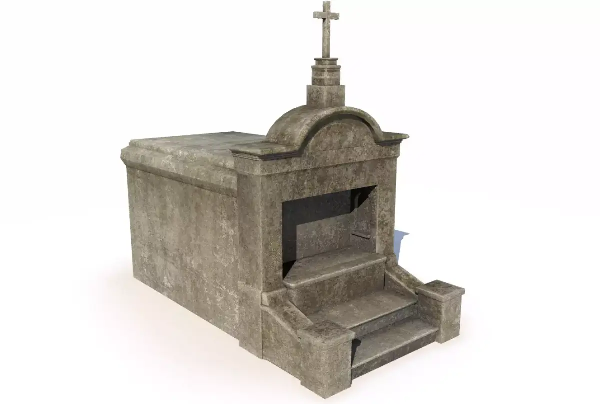 Mausoleum - tomb 2 Low-poly 3D model