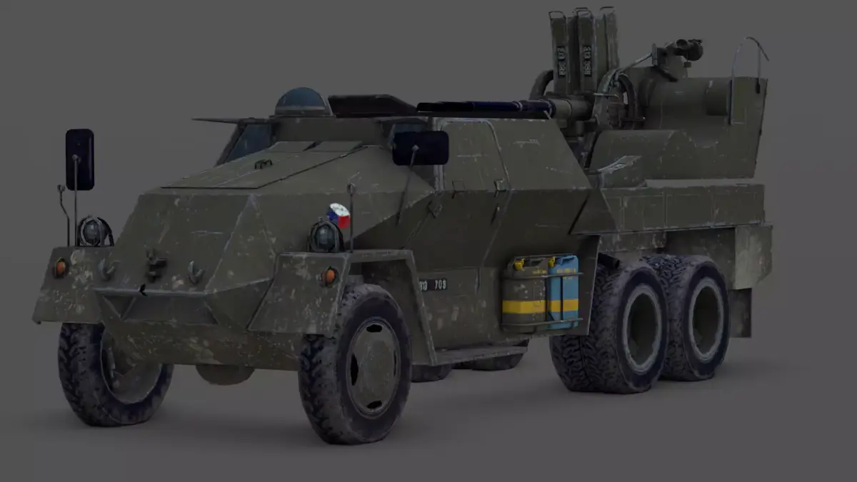 M53 59 Praga Self-Propelled Anti-Aircraft Gun 3D Model Low-poly 3D model