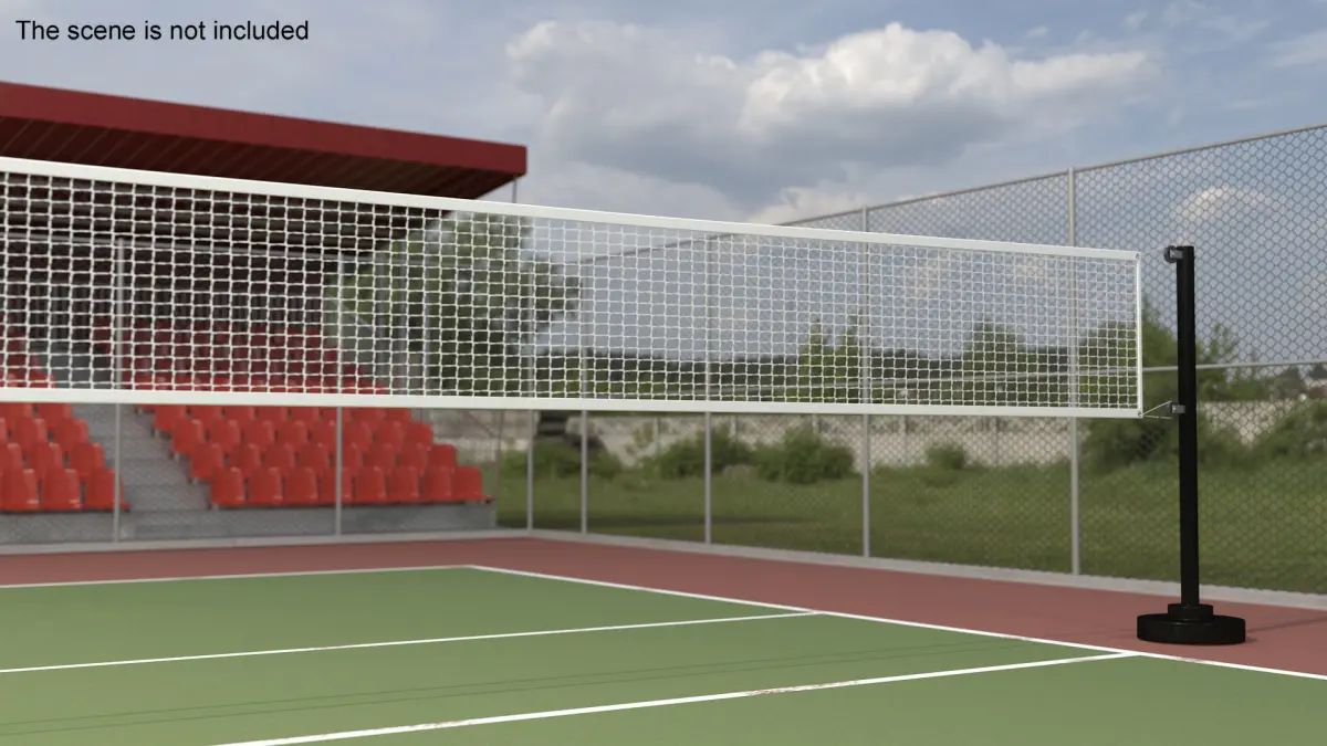 Volleyball Grid with Referee Tower 3D model