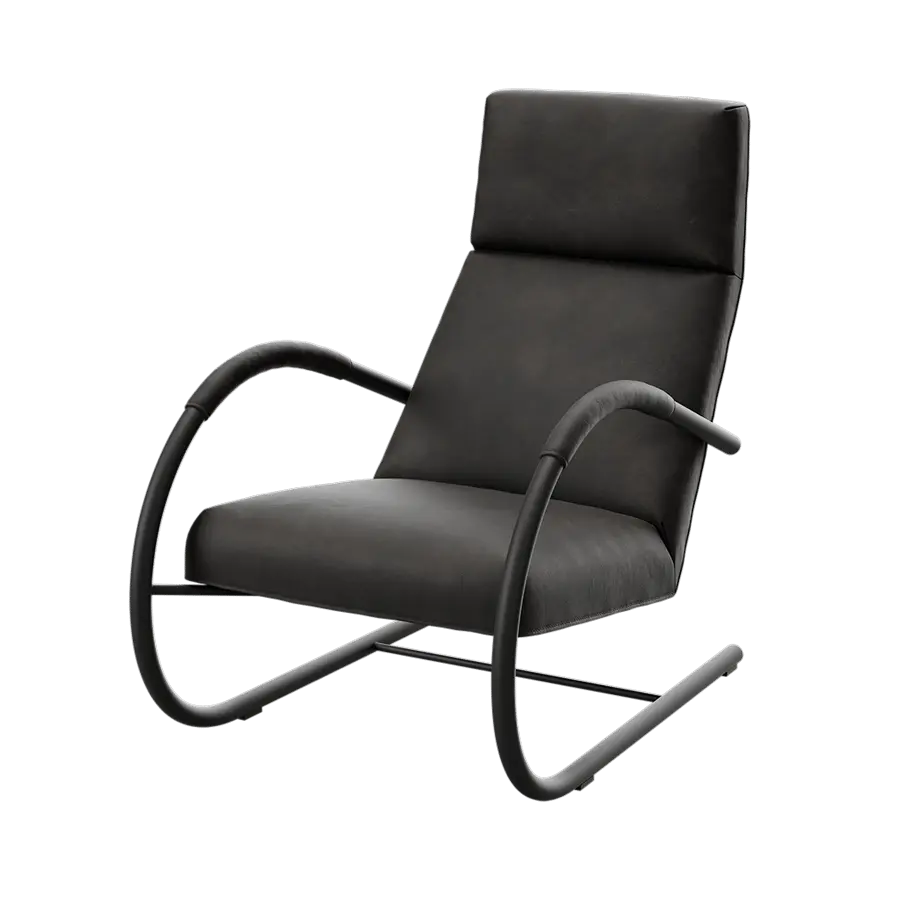  Replica Label Van Den Berg Poise Armchair Model, Black 