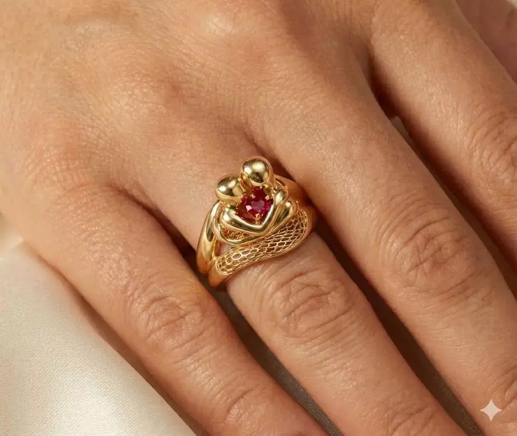 Loves Tether Ring jewelry 3D model - for Her 3D print model