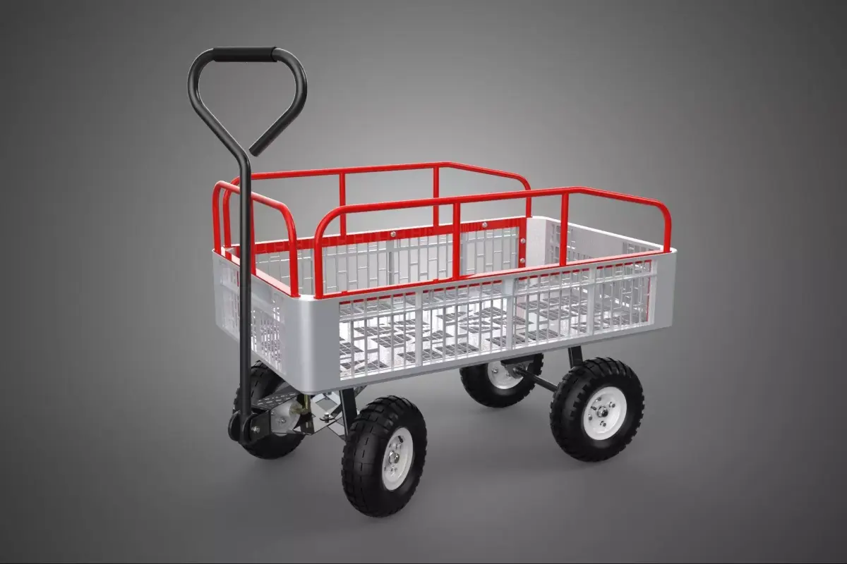 LIFEGUARD BEACH COAST SAND SEA CART WAGON TROLLEY WHEELBARROW 4W 3D model