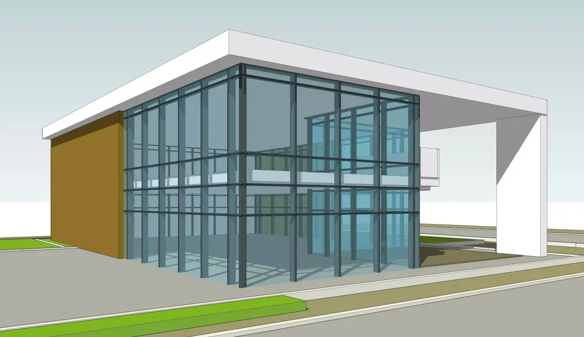 office building 2 storey 3D model