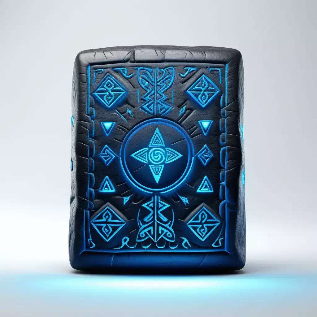 Mystic Glowing Rune Block 3D model