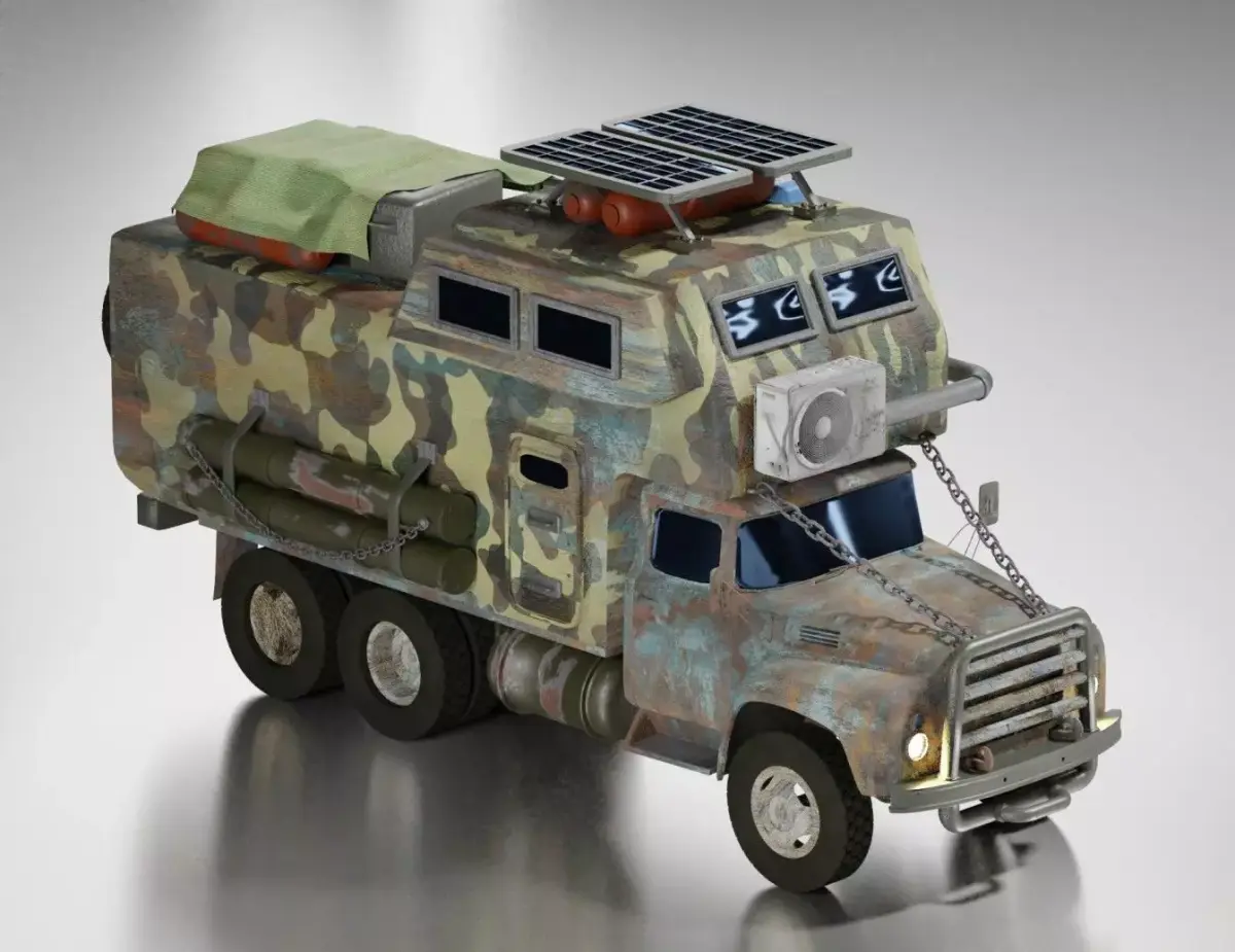 House on wheels - old ZIL 3D model