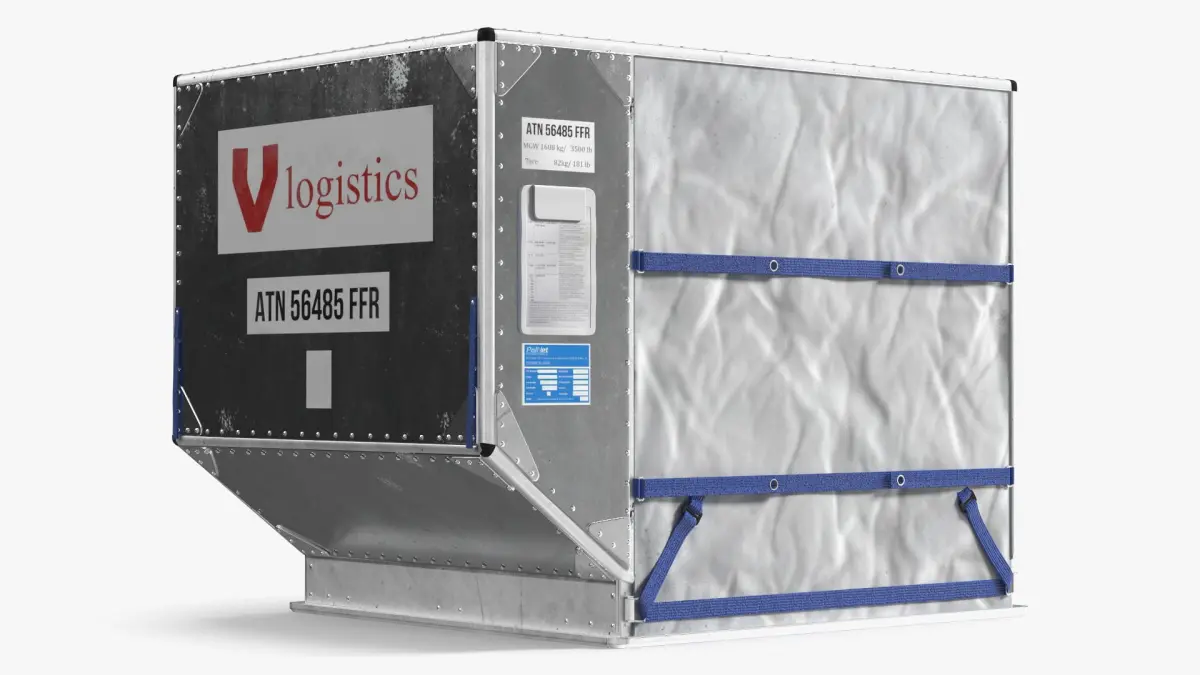 Vlogistics Aviation LD3 Aluminium Cargo Container 3D model