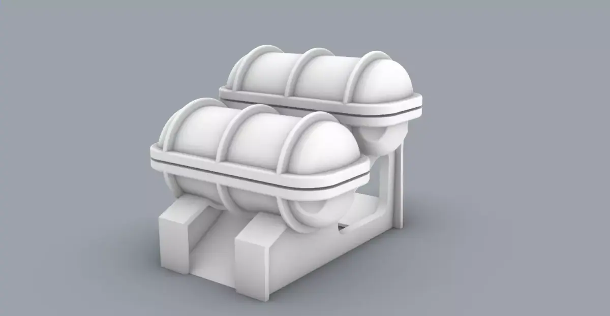 Solas Life Raft with Ramp Low-poly 3D model