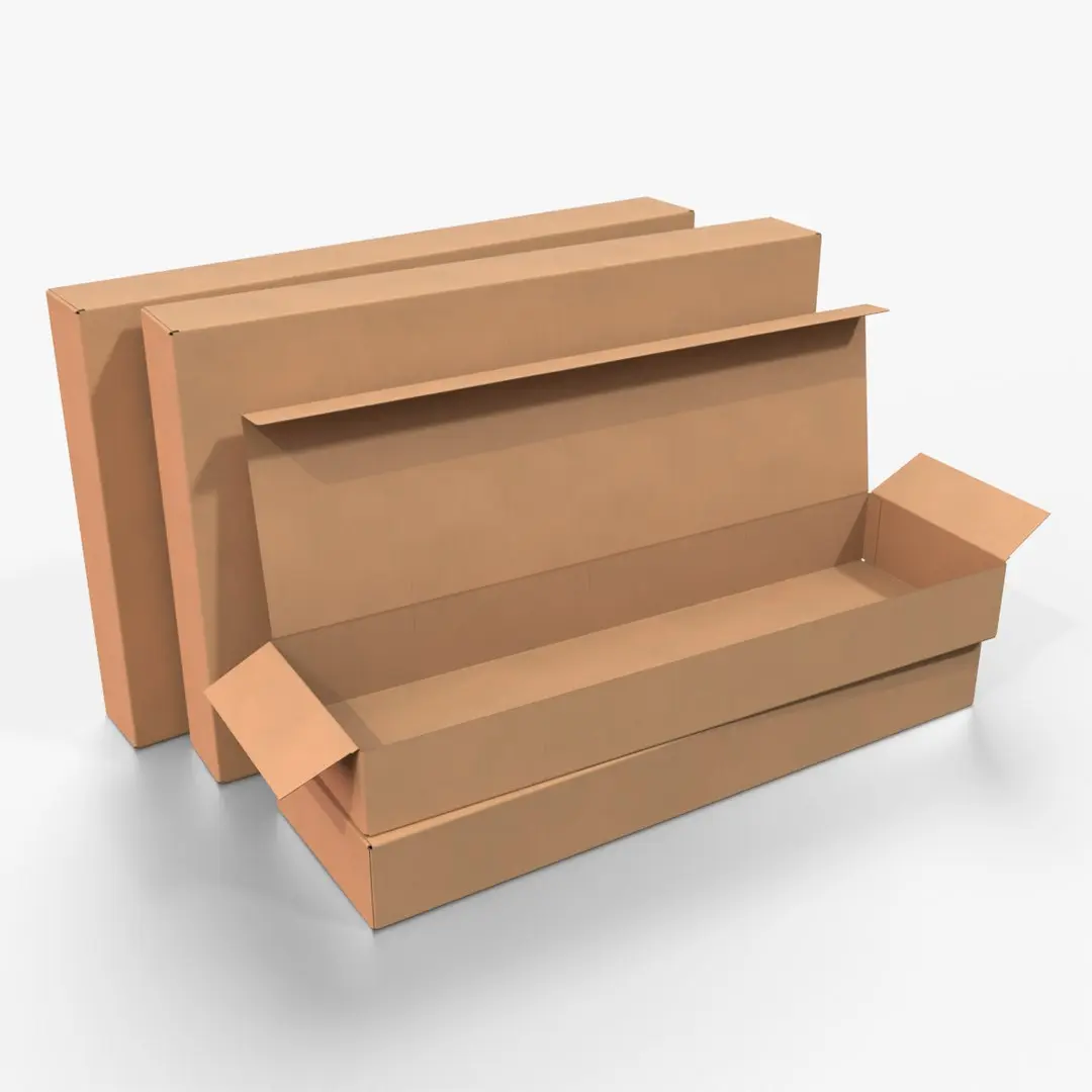 Tuck Top Boxes - Long Packaging Set 3D model
