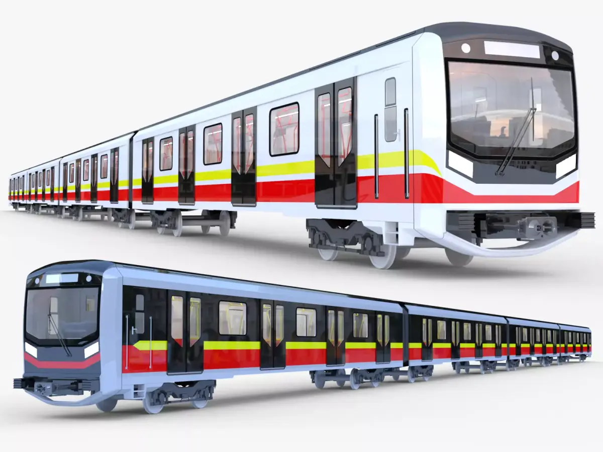 Warsaw and Sofia metro trains 3D Model Pack