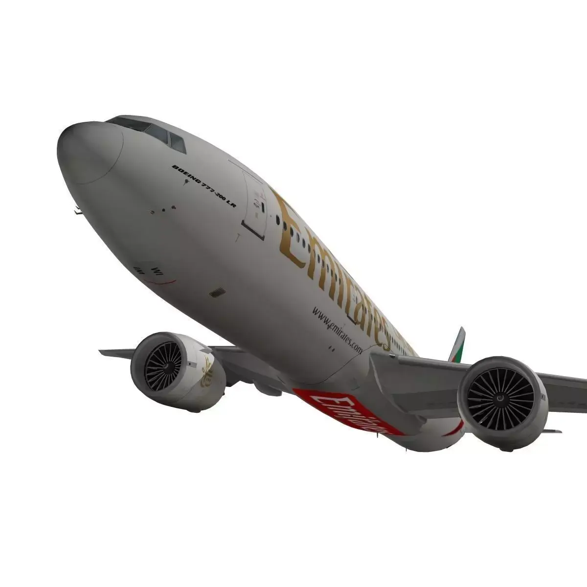 Boeing 777-200LR Emirates 3D model