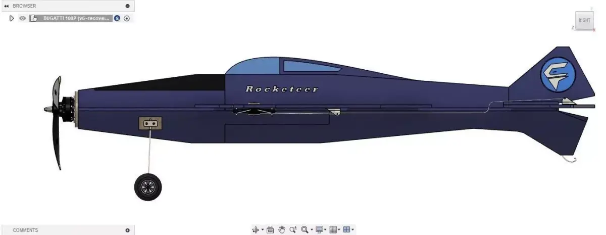 SS Control Line Aircraft Modified Bugatti 100p  3D model