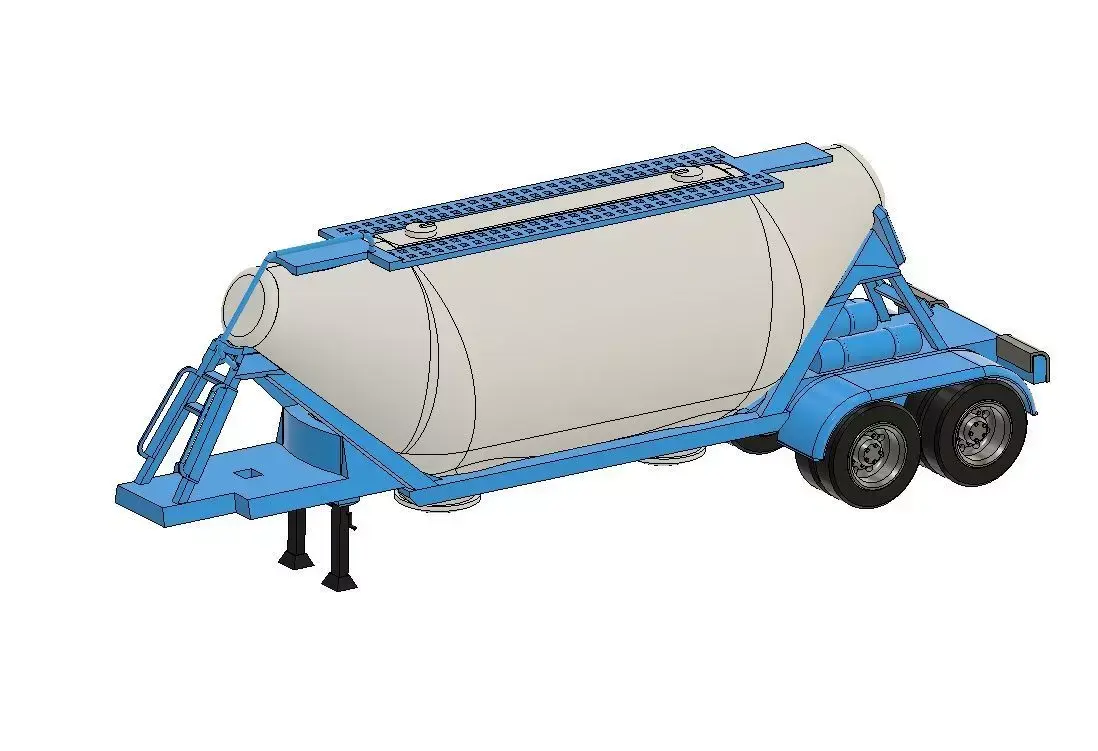 Cement Silo Bulker Scale Model  3D print model