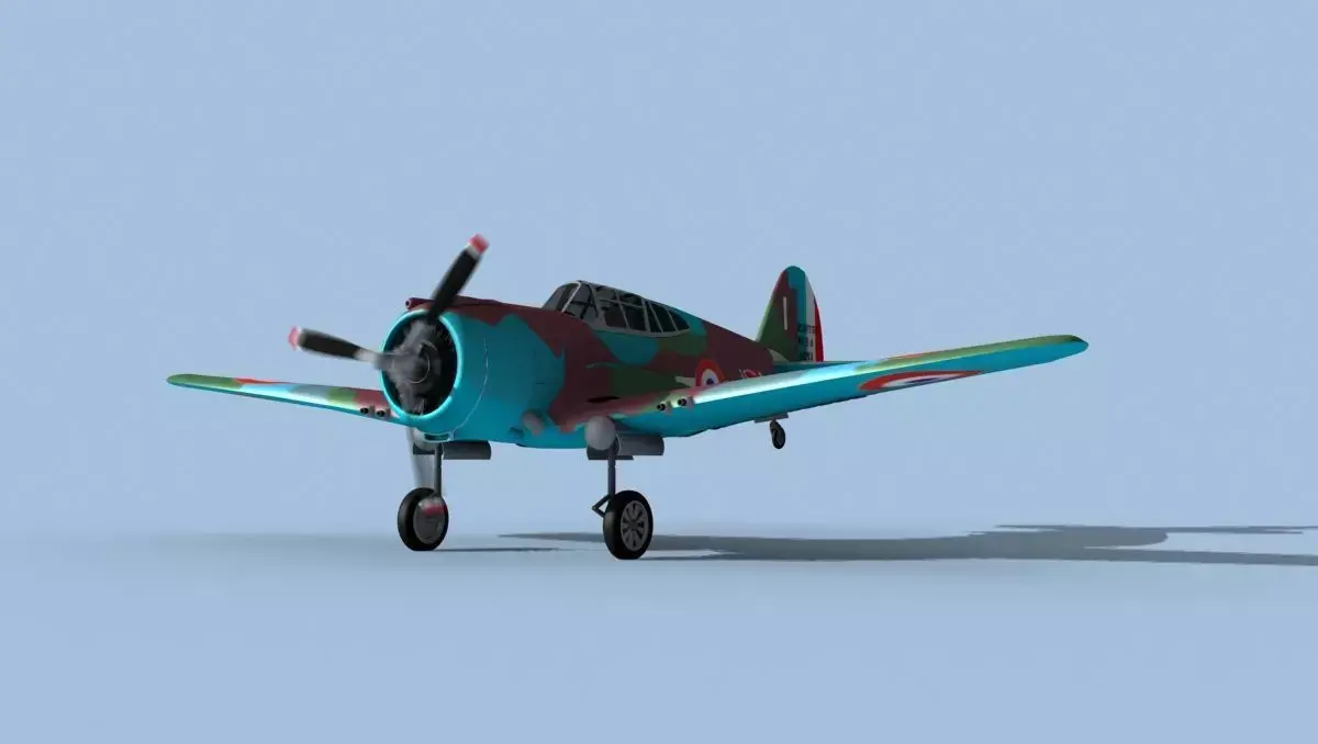 Curtiss H-75C Mohawk V11 France 3D model