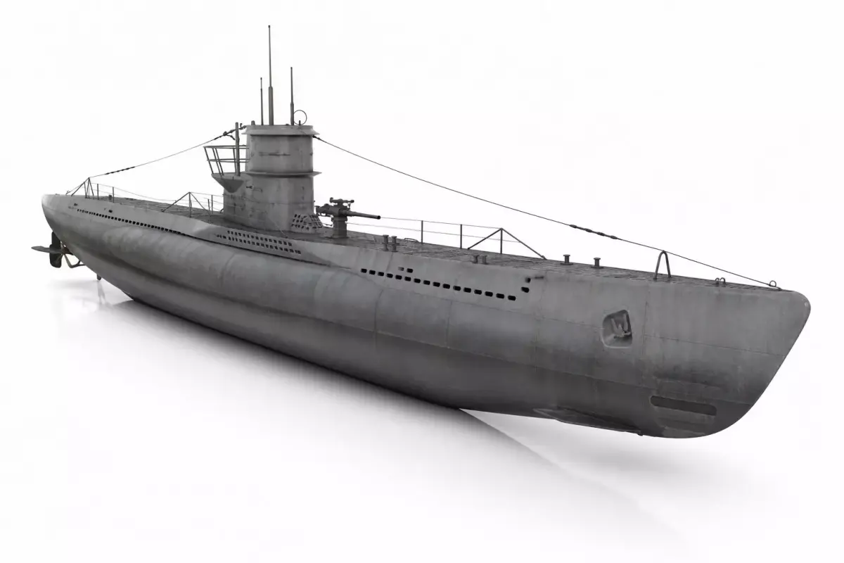 U Boat Military Submarine Naval Vessel 3D model