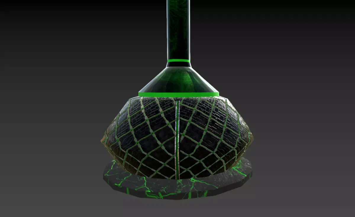 A spacey looking vase or bottle Free low-poly 3D model