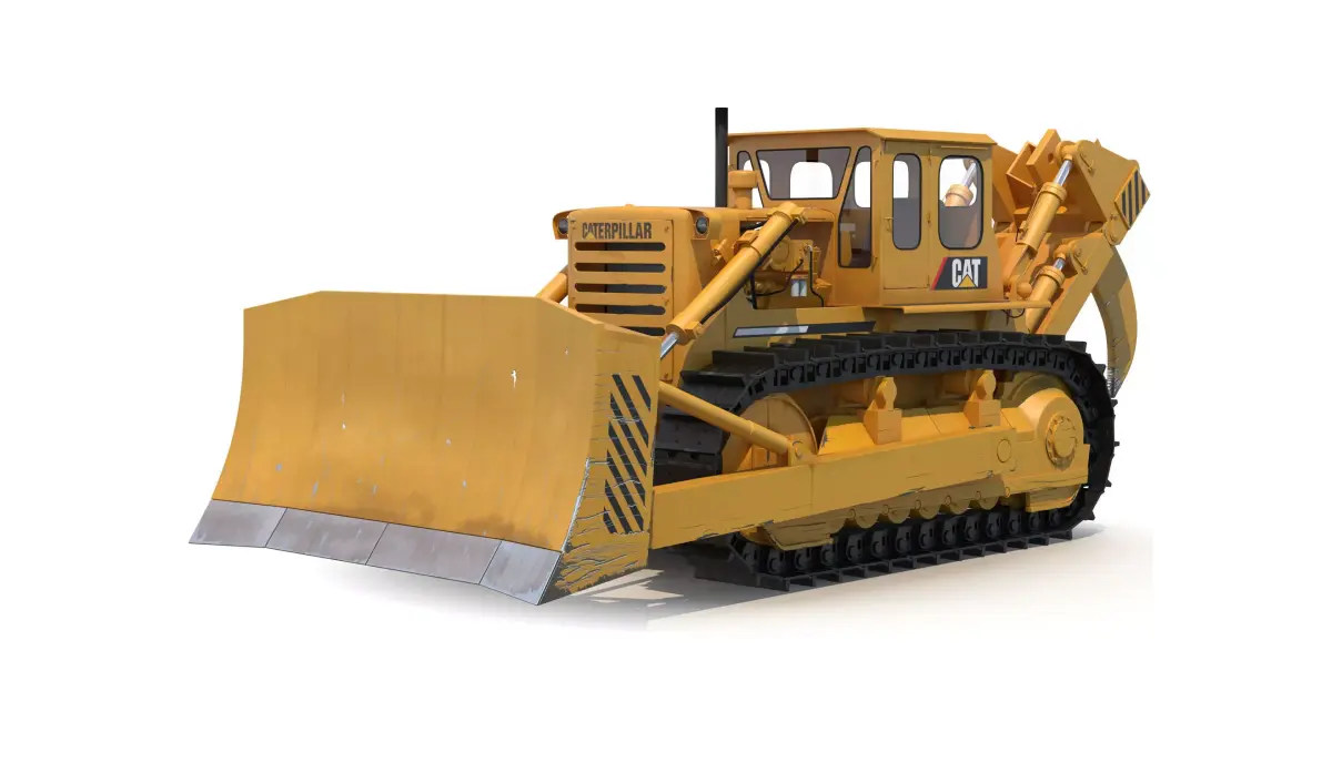 Bulldozer CAT Rigged 3D model