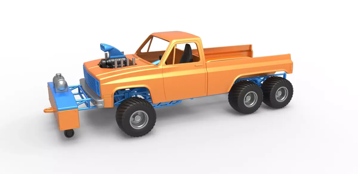 Pulling truck 6wd Scale 1 to 25 3D print model