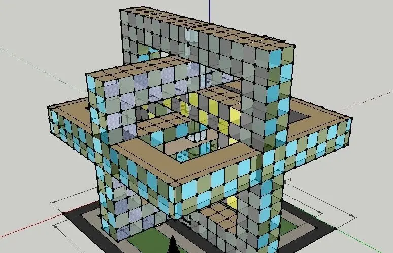 Tangle Complex Low-poly 3D model