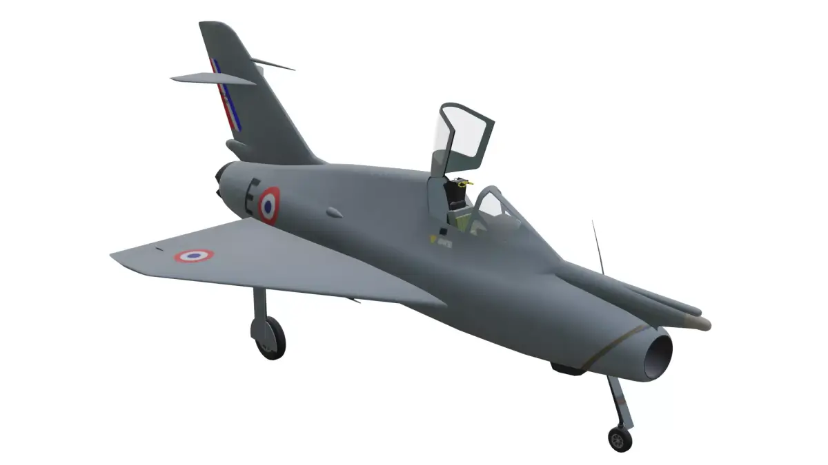 Nord 1405 Gerfaut II Low-poly 3D model