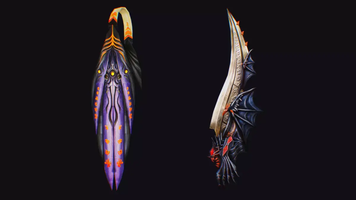 Sword and Light Shield Armor Dagger Dark Edged Cutting Magic Low-poly 3D model