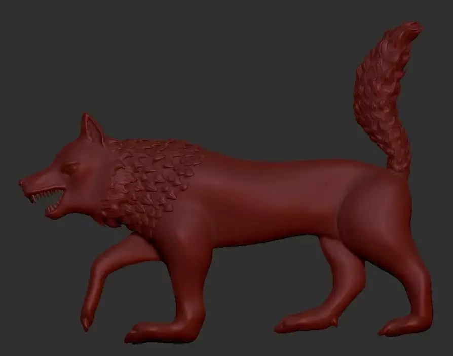 Lobo relieve heraldico 3D model