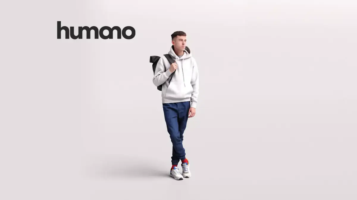 Humano Traveling Man with backpack 2206-2 3D model