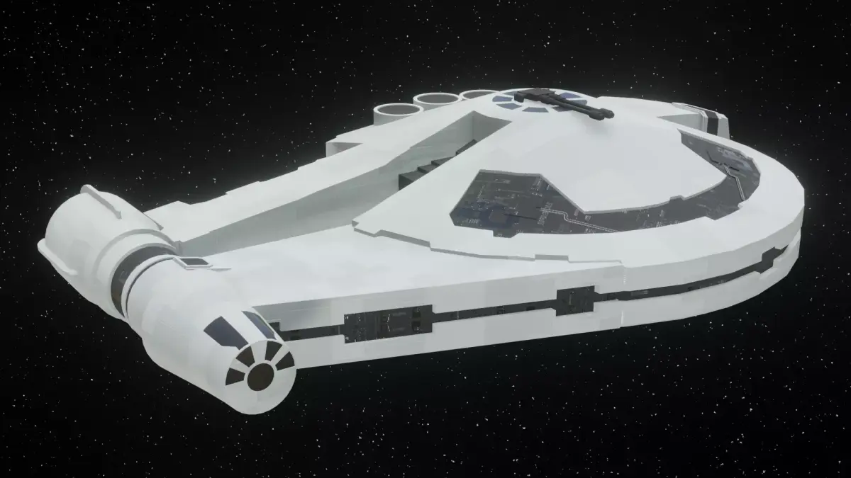 Spaceship - Imperial YT2400 Low Poly Low-poly 3D model