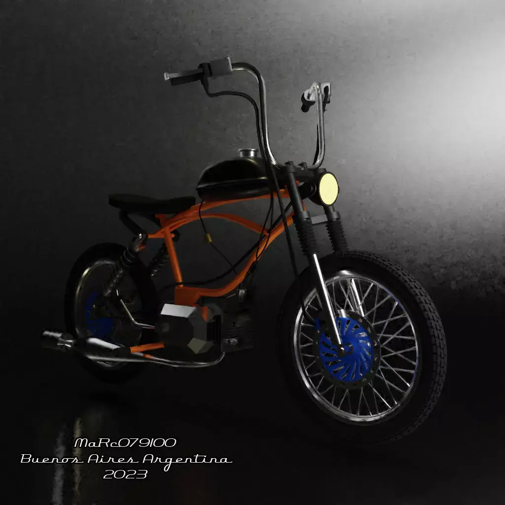 Motorized Bike Modified 48cc 3D model
