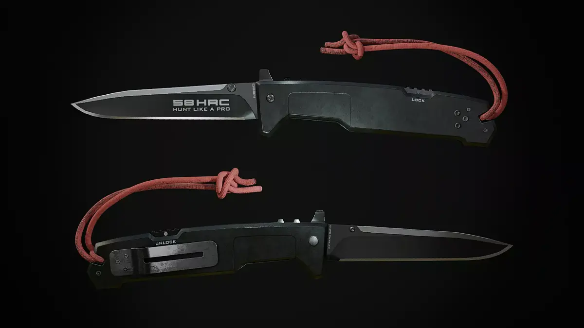 hunting knife Low-poly 3D model