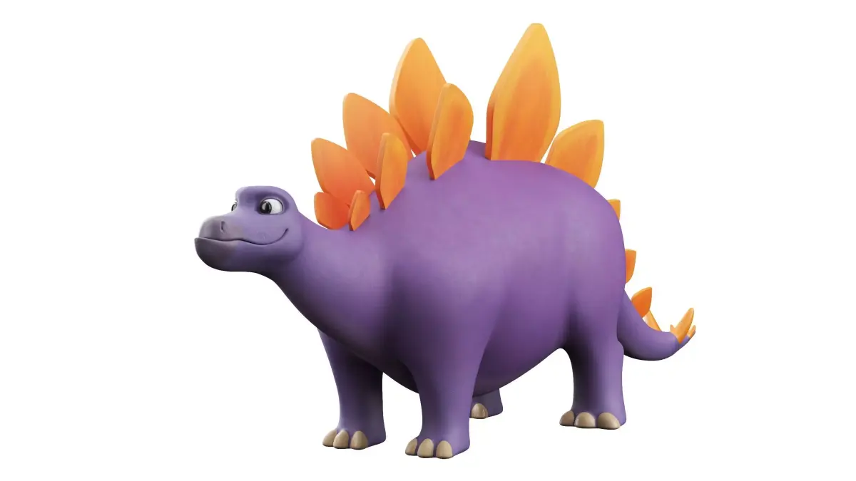 Cartoon Dinosaur Stegosaurus 3D model