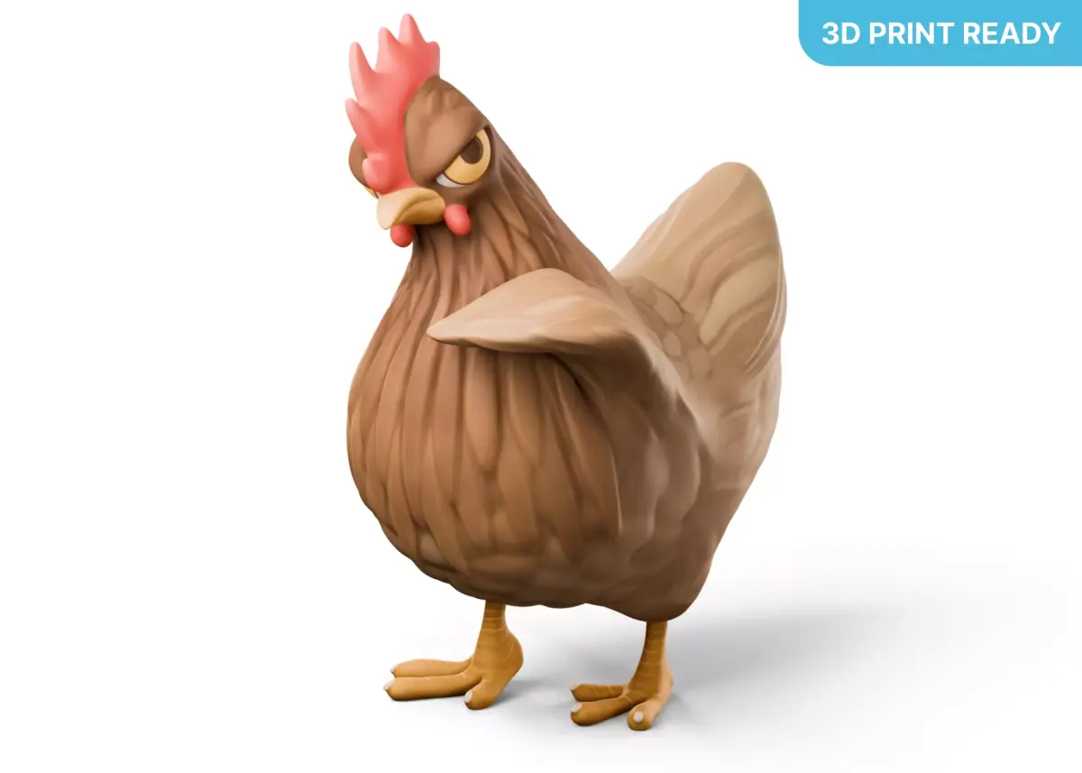 3D Cartoon Chicken Free 3D print model