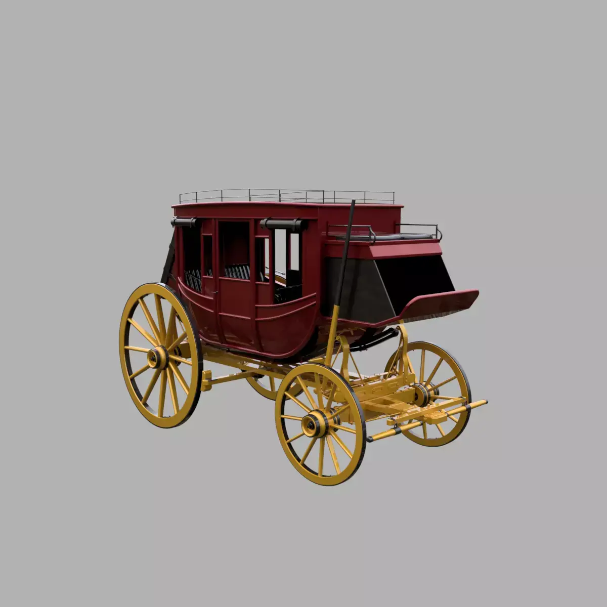 Wild west Concord Stagecoach 3D model