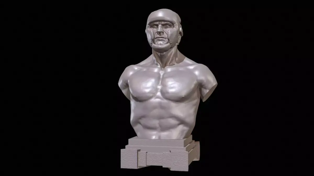 KickBoxer Bust for 3D Print 3D print model