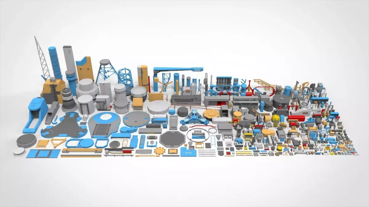 Sci-Fi architecture Elements collection 29 3D model