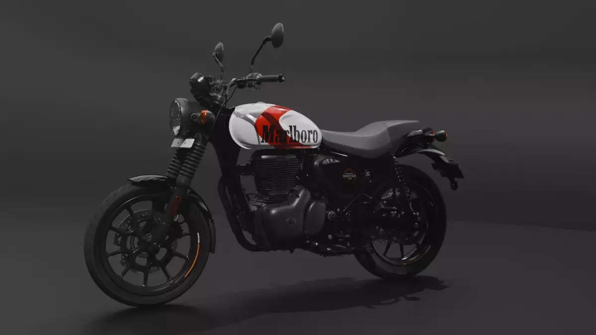 Royal Enfield Hunter 350 Custom Marlboro Edition 3D model