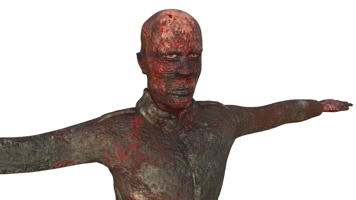Bad Corpse Torn Soldier Gore Man Low-poly 3D model