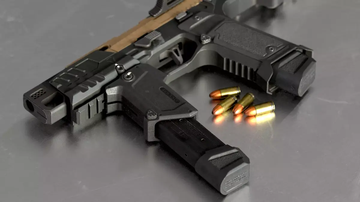 SIG Sauer P320 Custome Low-poly 3D model