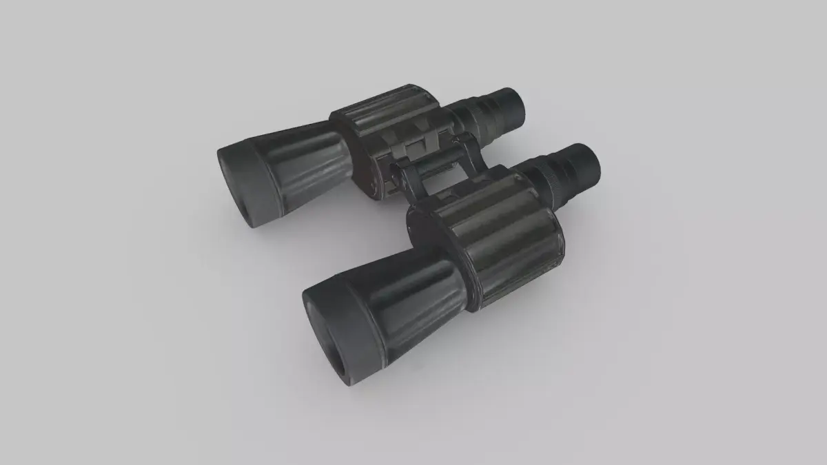 Binoculars Low-poly PBR Free low-poly 3D model