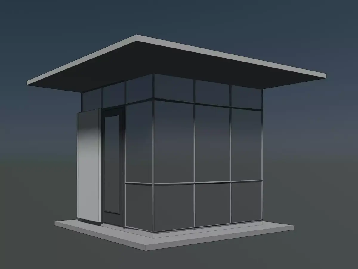 Security booth 24u05 3D model